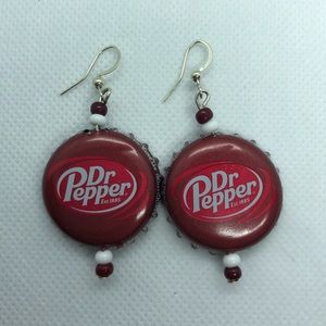⭐️ Dr. Pepper Bottle Cap Earrings ⭐️